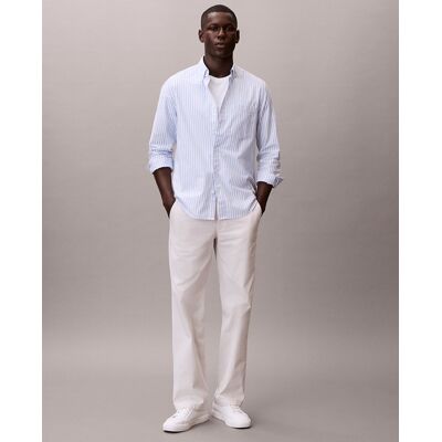 Calvin Klein - Pantalón Chino Hombre Straight Fit. Blanco 44 Calvin Klein - Pantalón Chino Hombre Straight Fit. Blanco 44