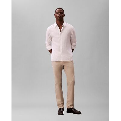 Calvin Klein - Pantalón chino Hombre satinado ajustado. Gris claro 30 - Largo 32 Calvin Klein - Pantalón chino Hombre satinado ajustado. Gris claro 30 - Largo 32
