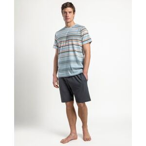 Admas - Pijama corto de hombre de punto de color kaki. Kaki M Admas - Pijama corto de hombre de punto de color kaki. Kaki M