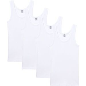 Abanderado - Pack de cuatro camisetas interiores de hombre de tirantes. Blanco M Abanderado - Pack de cuatro camisetas interiores de hombre de tirantes. Blanco M