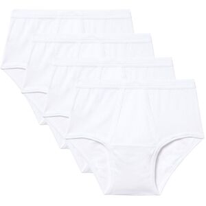 Abanderado - Pack de cuatro slips de hombre abierto de algodón. Blanco L Abanderado - Pack de cuatro slips de hombre abierto de algodón. Blanco L