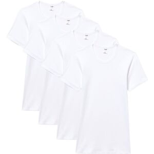Abanderado - Pack de cuatro camisetas interiores de hombre de manga corta. Blanco M Abanderado - Pack de cuatro camisetas interiores de hombre de manga corta. Blanco M