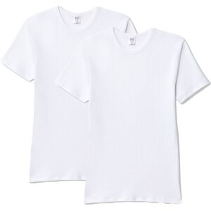 Abanderado - Pack de dos camisetas interiores térmicas de hombre de manga corta. Blanco M Abanderado - Pack de dos camisetas interiores térmicas de hombre de manga corta. Blanco M