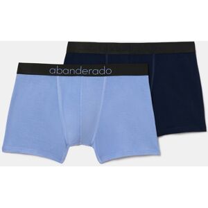 Abanderado - Boxers de punto de hombre de fibra natural de bambú. Azul claro / Azul marino L Abanderado - Boxers de punto de hombre de fibra natural de bambú. Azul claro / Azul marino L