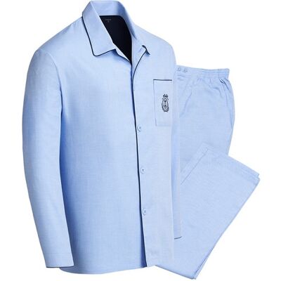 Impetus - Pijama de hombre de tela de algodón. Azul claro L Impetus - Pijama de hombre de tela de algodón. Azul claro L