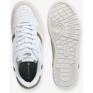 Lacoste - Zapatillas t-clip set de piel de hombre. Blanco / Verde 41 Lacoste - Zapatillas t-clip set de piel de hombre. Blanco / Verde 41
