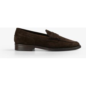 Scalpers - Mocasines de hombre en piel de ante con antifaz. Marrón oscuro 42 Scalpers - Mocasines de hombre en piel de ante con antifaz. Marrón oscuro 42