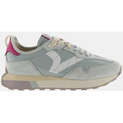 Victoria - Zapatillas deportivas mujer de nylon con piezas de serraje y cordones bicolor. 41 Victoria - Zapatillas deportivas mujer de nylon con piezas de serraje y cordones bicolor. 41
