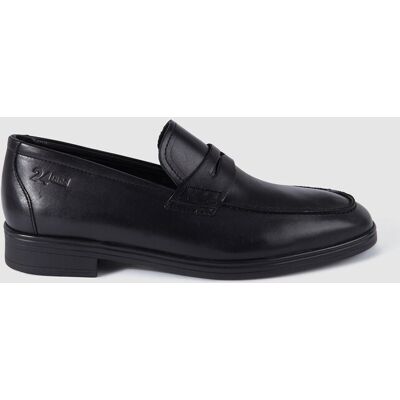 24HRS - Mocasines de hombre de piel en color negro. Negro 44 24HRS - Mocasines de hombre de piel en color negro. Negro 44