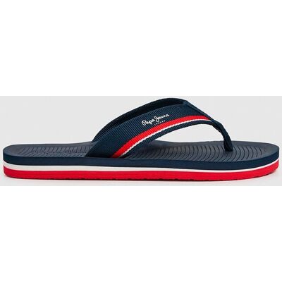 Pepe Jeans - Sandalia de playa tipo T-bar con parte superior de cinta de nailon y suela de EVA.. Azul marino 40 Pepe Jeans - Sandalia de playa tipo T-bar con parte superior de cinta de nailon y suela de EVA.. Azul marino 40