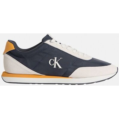 Calvin Klein - Zapatilla runner de nylon y serraje. Azul marino 43 Calvin Klein - Zapatilla runner de nylon y serraje. Azul marino 43