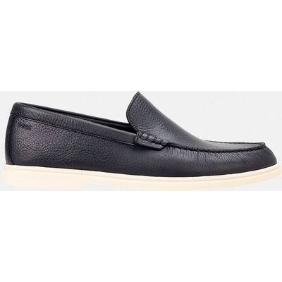 Boss - Mocasines de hombre realizados en piel. Azul oscuro 41 Boss - Mocasines de hombre realizados en piel. Azul oscuro 41