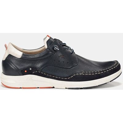 Fluchos - Blucher de hombre en piel con cordones elasticos. Azul marino 42 Fluchos - Blucher de hombre en piel con cordones elasticos. Azul marino 42