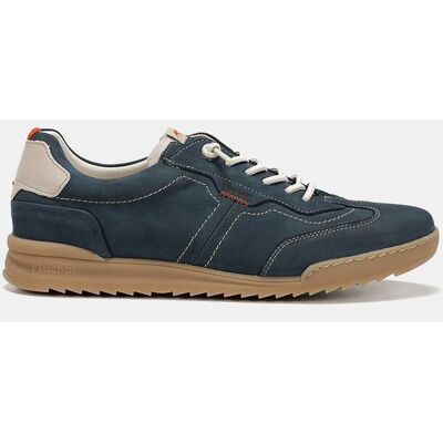 Fluchos - Zapato de hombre en piel con cordones elasticos. Azul denim 43 Fluchos - Zapato de hombre en piel con cordones elasticos. Azul denim 43