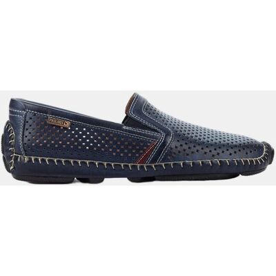 Pikolinos - Mocasines de hombre de piel con elásticos laterales y plantilla extraíble. Azul 39 Pikolinos - Mocasines de hombre de piel con elásticos laterales y plantilla extraíble. Azul 39