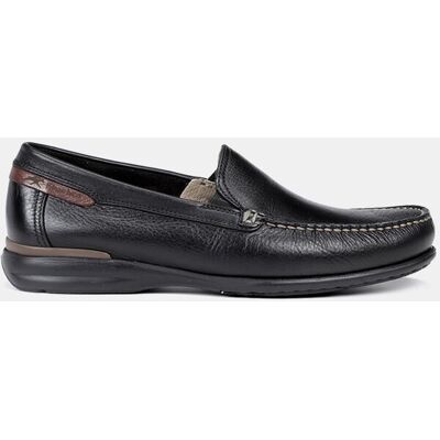 Fluchos - Mocasin de hombre en piel son suela ligera. Negro 43 Fluchos - Mocasin de hombre en piel son suela ligera. Negro 43
