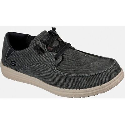 Skechers - Náuticos Sport Street de hombre con suela EVA moldeada y cordones elásticos. Negro 40 Skechers - Náuticos Sport Street de hombre con suela EVA moldeada y cordones elásticos. Negro 40