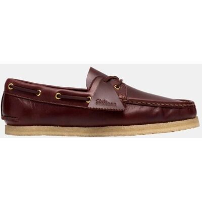 Clarks - Zapato Godney Boat en Cuero con suela de Goma. Marrón oscuro 44,5 Clarks - Zapato Godney Boat en Cuero con suela de Goma. Marrón oscuro 44,5
