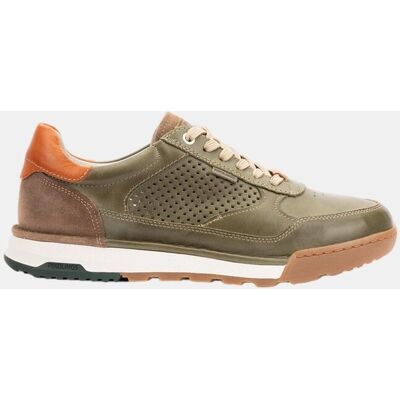 Pikolinos - Zapatillas de hombre de piel en color Marrón. Verde 42 Pikolinos - Zapatillas de hombre de piel en color Marrón. Verde 42