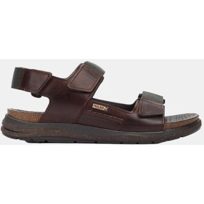 Pikolinos - Sandalias de hombre de piel en color Marrón oscuro. Marrón oscuro 39 Pikolinos - Sandalias de hombre de piel en color Marrón oscuro. Marrón oscuro 39
