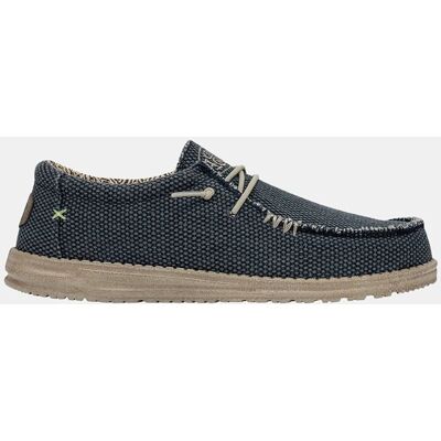 HeyDude - Zapatos de cordones Wally Braided de hombre en textil con suela Ultralight. Azul marino 44 HeyDude - Zapatos de cordones Wally Braided de hombre en textil con suela Ultralight. Azul marino 44