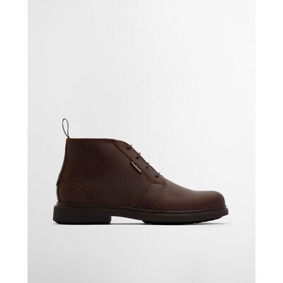 Barbour - Bota de hombre tipo chukka encerada de cuero. Marrón oscuro 39 Barbour - Bota de hombre tipo chukka encerada de cuero. Marrón oscuro 39