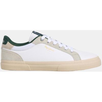 Pepe Jeans - Zapatilla vulcanizada de corte bajo acolchado y detalles en contraste de color.. Blanco roto 43 Pepe Jeans - Zapatilla vulcanizada de corte bajo acolchado y detalles en contraste de color.. Blanco roto 43