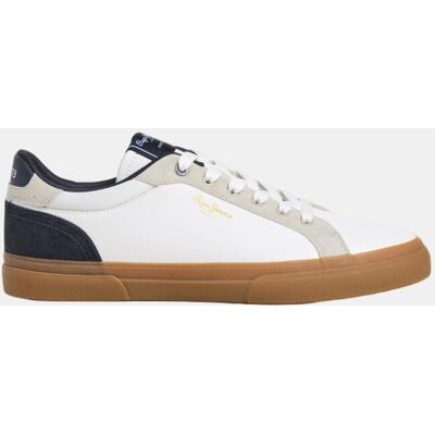 Pepe Jeans - Zapatilla vulcanizada de corte bajo acolchado y detalles en contraste de color.. Blanco hielo 43 Pepe Jeans - Zapatilla vulcanizada de corte bajo acolchado y detalles en contraste de color.. Blanco hielo 43