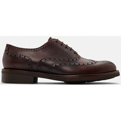 Lottusse - Zapatos de cordones de hombre en piel con pala vega y picados. Marrón 45 Lottusse - Zapatos de cordones de hombre en piel con pala vega y picados. Marrón 45