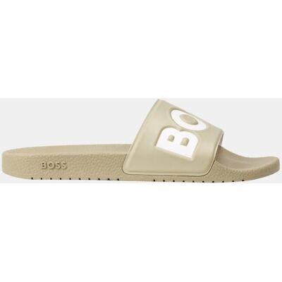 Boss - Chanclas de pala de hombre con logo. Cuero 42 Boss - Chanclas de pala de hombre con logo. Cuero 42