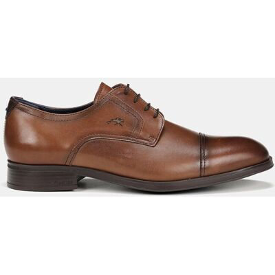 Fluchos - Zapatos de cordones Asgard de hombre en piel con puntera recta. Marrón claro 39 Fluchos - Zapatos de cordones Asgard de hombre en piel con puntera recta. Marrón claro 39