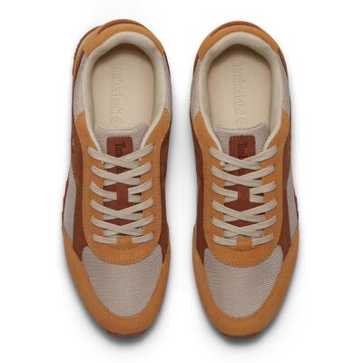 Timberland - Zapatillas deportivas de piel de hombre con cierre de cordones. Mostaza 41,5 Timberland - Zapatillas deportivas de piel de hombre con cierre de cordones. Mostaza 41,5