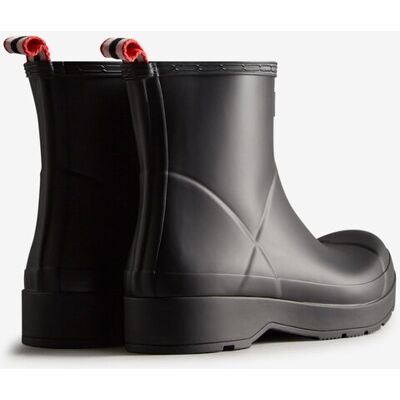 Hunter - Botas de agua de hombre play short con tira a contraste. Negro 44 Hunter - Botas de agua de hombre play short con tira a contraste. Negro 44