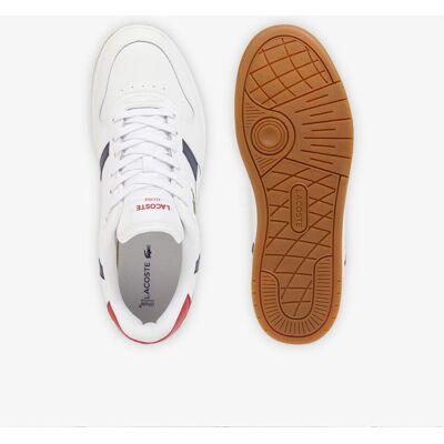 Lacoste - Zapatillas de piel para hombre t-clip set en blanco. Blanco 49 Lacoste - Zapatillas de piel para hombre t-clip set en blanco. Blanco 49