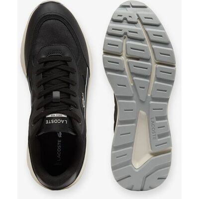 Lacoste - Zapatillas de hombre Run Set de ante. Negro 47 Lacoste - Zapatillas de hombre Run Set de ante. Negro 47