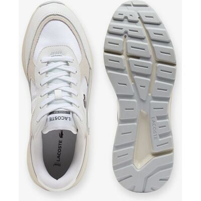 Lacoste - Zapatillas de hombre Run Set de ante. Blanco 43 Lacoste - Zapatillas de hombre Run Set de ante. Blanco 43