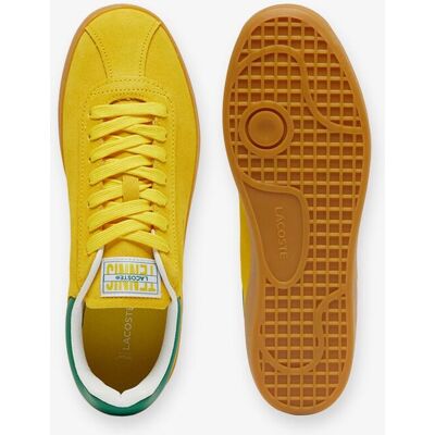 Lacoste - Zapatillas de hombre Baseshot de ante en amarillo. Amarillo 45 Lacoste - Zapatillas de hombre Baseshot de ante en amarillo. Amarillo 45
