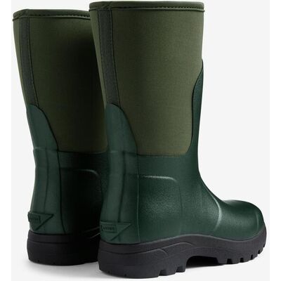 Hunter - Botas de agua unisex balmoral neoprene short caña media lisas con color a contraste. Verde 39 Hunter - Botas de agua unisex balmoral neoprene short caña media lisas con color a contraste. Verde 39