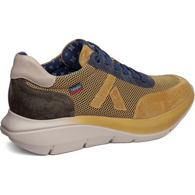 Callaghan - Zapatillas de hombre de serraje con cordones con tecnología Adaptación.. Amarillo 40 Callaghan - Zapatillas de hombre de serraje con cordones con tecnología Adaptación.. Amarillo 40