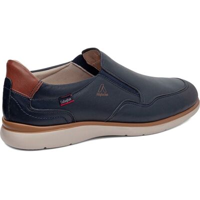 Callaghan - Mocasines de hombre de piel Autocalzable Easy Fit. Azul marino 40 Callaghan - Mocasines de hombre de piel Autocalzable Easy Fit. Azul marino 40