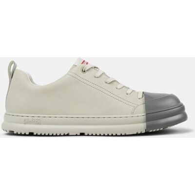 Camper - Zapatillas de piel de hombre Junction Runner lisas con cordones. Beige 42 Camper - Zapatillas de piel de hombre Junction Runner lisas con cordones. Beige 42