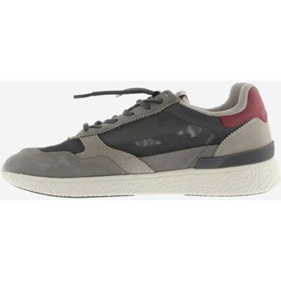 Victoria - Zapatillas deportivas de hombre de malla con piezas de color y serraje y doble cordón. Gris 45 Victoria - Zapatillas deportivas de hombre de malla con piezas de color y serraje y doble cordón. Gris 45
