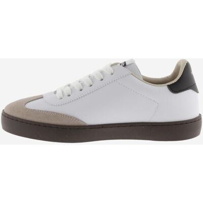 Victoria - Zapatillas deportivas unisex con piezas en contraste y suela color chocolate. Blanco 46 Victoria - Zapatillas deportivas unisex con piezas en contraste y suela color chocolate. Blanco 46
