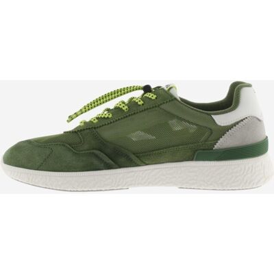 Victoria - Zapatillas deportivas de hombre de malla con piezas de color y serraje y doble cordón. Verde 42 Victoria - Zapatillas deportivas de hombre de malla con piezas de color y serraje y doble cordón. Verde 42