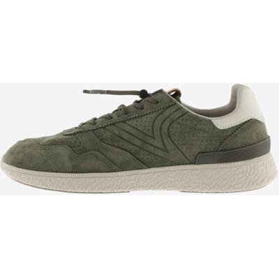 Victoria - Zapatillas deportivas de hombre de serraje con doble cordón. Kaki 44 Victoria - Zapatillas deportivas de hombre de serraje con doble cordón. Kaki 44
