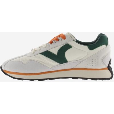 Victoria - Deportivas hombre de nylon con piezas de color y serraje. Blanco / Verde 40 Victoria - Deportivas hombre de nylon con piezas de color y serraje. Blanco / Verde 40