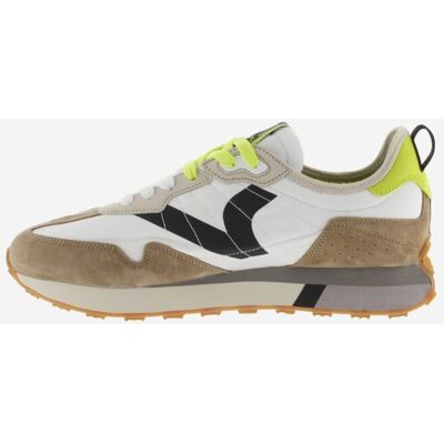 Victoria - Zapatillas deportivas mujer de nylon con piezas de serraje y cordones bicolor. Blanco / Negro 42 Victoria - Zapatillas deportivas mujer de nylon con piezas de serraje y cordones bicolor. Blanco / Negro 42