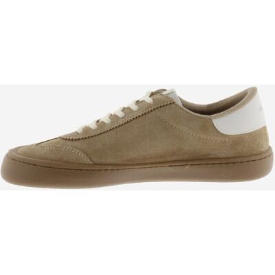 Victoria - Zapatillas deportivas unisex barefoot de serraje con piezas en contraste y suela caramelo. Beige 36 Victoria - Zapatillas deportivas unisex barefoot de serraje con piezas en contraste y suela caramelo. Beige 36