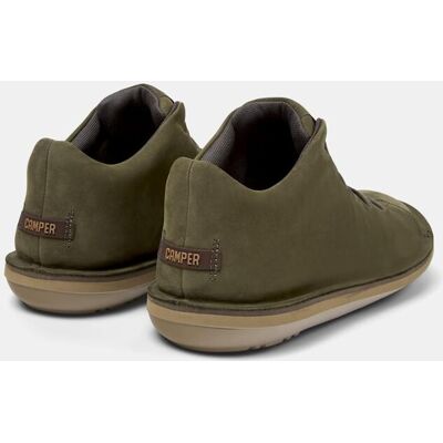 Camper - Zapatillas de piel de hombre Beetle con cordones. Verde oscuro 41 Camper - Zapatillas de piel de hombre Beetle con cordones. Verde oscuro 41