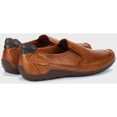 Pikolinos - Mocasines de hombre de piel con elásticos laterales y plantilla extraíble. Marrón 40 Pikolinos - Mocasines de hombre de piel con elásticos laterales y plantilla extraíble. Marrón 40